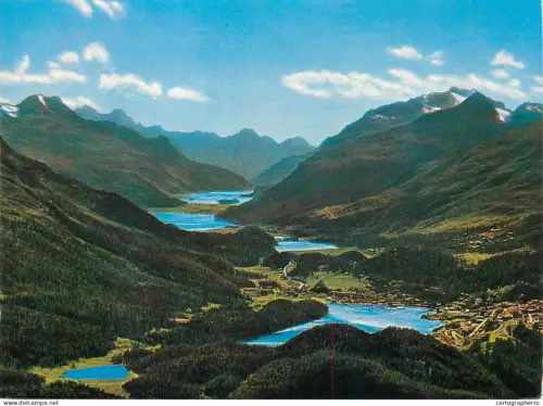 A5709 Switzerland Muottas Muragl Oberengadiner Seen general view