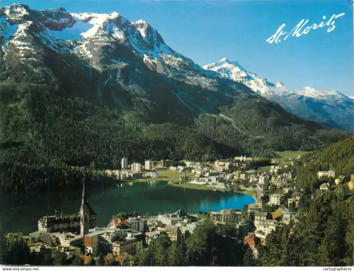 A5709 Switzerland St Moritz mit Piz Rosatsch u. Piz Corvatsch