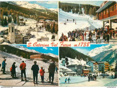 A5708  Italy S Caterina Val Furva ski resort multi view