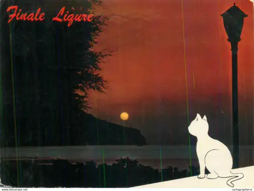 A5708 Italy Finale Ligure night view