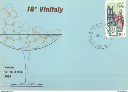 A5708 Vinitaly 10-15 April 1984 stationery postcard