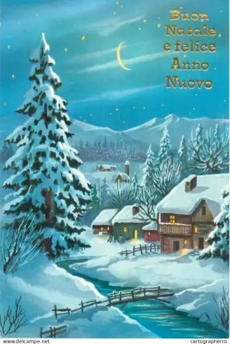 A5708 Winter Holidays Greetings winter forest area picturesque scenery