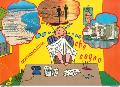 A5708 Italy Sottomarina Lido multi view souvenir