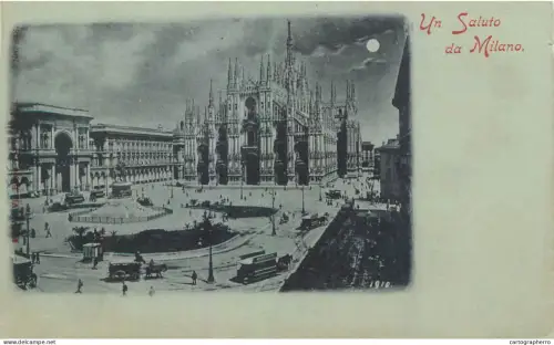 A6194 Milano (Milan) moonlight 1900s