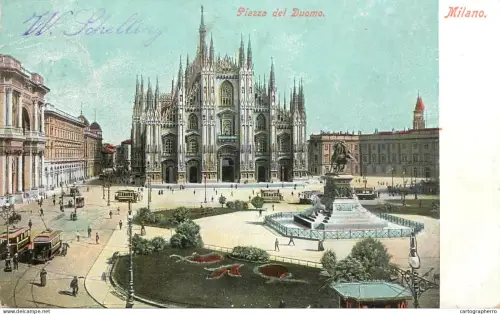 A6194 Milano (Milan) Piazza del Duomo 1910s