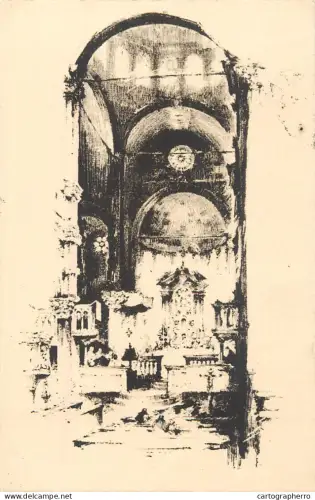 A6194 Croatia Šibenik cathedral interior artist Vladimir Kirin 1938