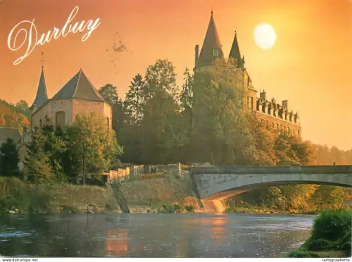A5738 Belgium Durbuy castle sunset view