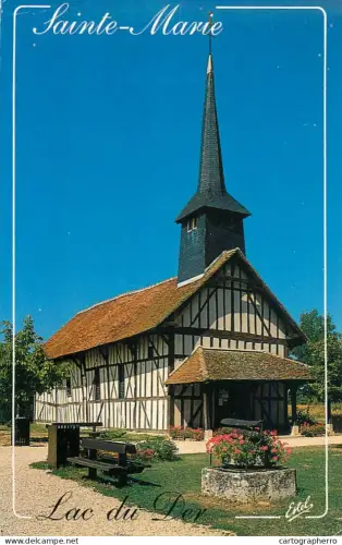 A5738 France En Champagne Lac du Der Chantecocq et Eglise Sainte Marie du Lac