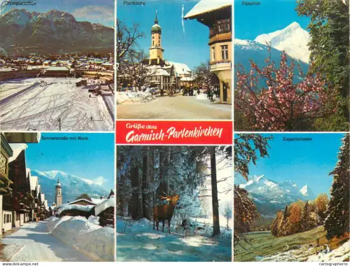 A5738 Germany Grusse aus Garmisch-Partenkirchen several winter viwes