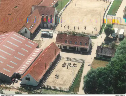 A5721 Belgium Woumen Bloso-centrum "De Rhille" aerial view