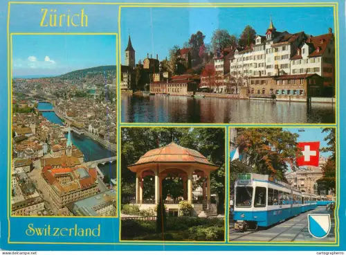 A5720 Switzerland Zurich mit Bahnhofstrasse und Schipfe multi view