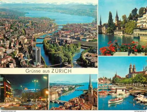 A5720 Switzerland Grusse aus Zurich several views