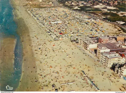 A5718 Belgium De Panne Camping on the beach aerial view