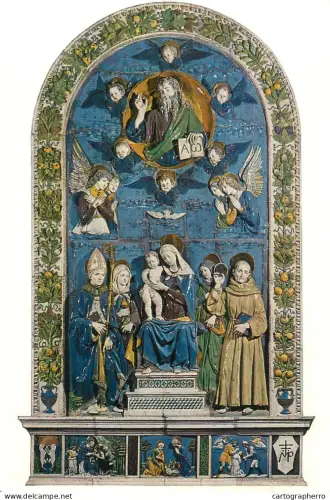 A5715 Italy Arezzo Cattedrale La Vergine col Figlio e Santi Giovanni della Robbia
