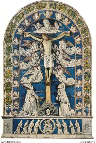 A5715 Italy Arezzo Cattedrale Crocifisso con S Donato e S Francesco di Andrea della Robbia