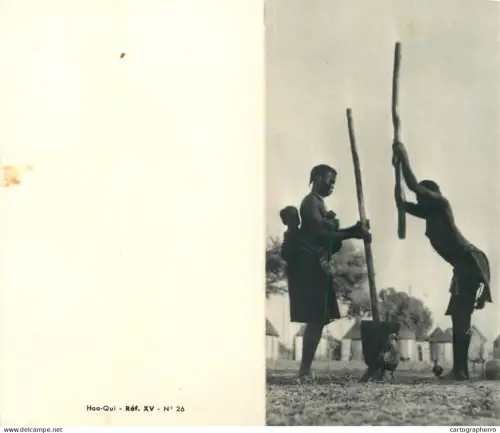 A6099 African types and scene greetings card