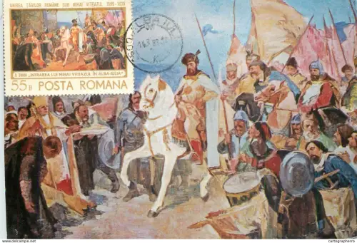 A6099 "Entry of Michael the Brave into Alba Iulia" by D. Stoica maximum postcard