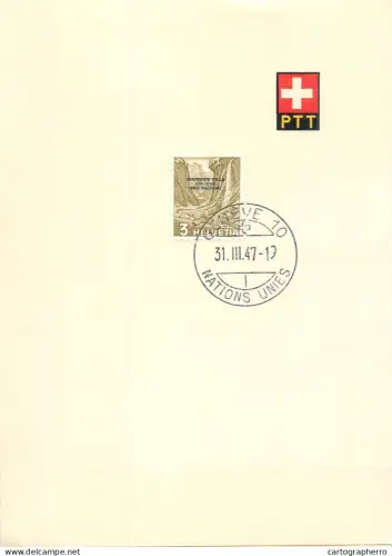 A6099 League of Nations postal service, cancelled in Geneva on March 31, 1947