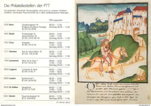 A6099 Swiss PTT Philately service centers