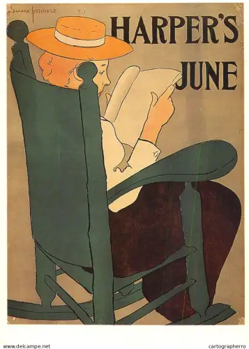 A6098 Advertisement poster modern postcard "Harper's June" created by artist Edward Penfield