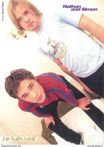 A6098 Fashion j 17 Lush Lads nathan and Simon male models postcard photo David Titlow