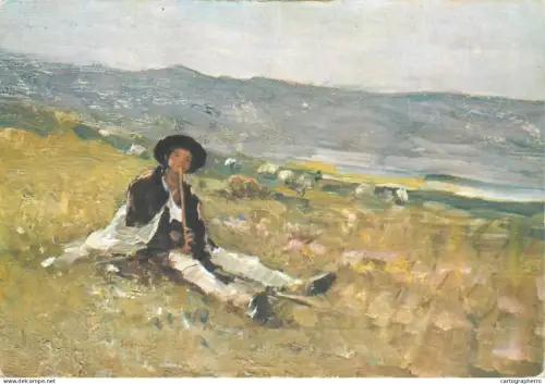 A6097 Romania fine art N. Grigorescu - Ciobanas