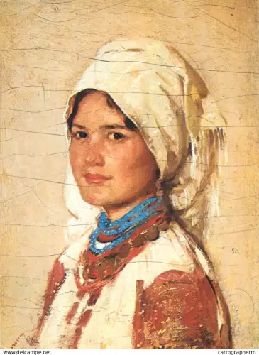A6097 Romania fine art N. Grigorescu - Peasant girl from Muscel