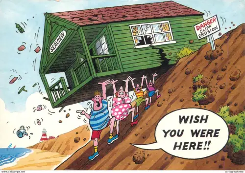 A6095 Wish you were here comic caricature postcard