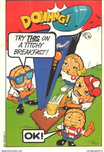 A6095 Advertising postcard try this on a titchy breakfast