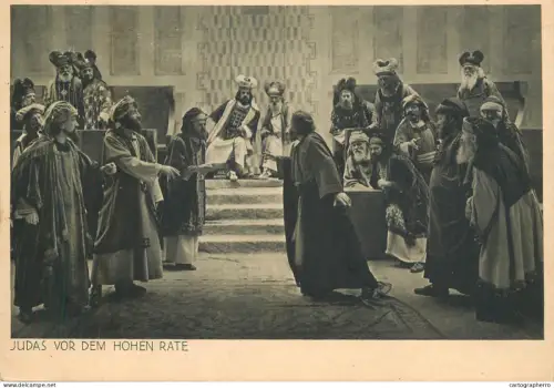 A6096 Theatre actors Judas vor dem Hohen Rate Oberammergau Passion Play 1934