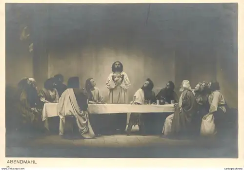 A6096 Abendmahl Oberammergau Passion Play 1934
