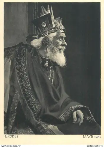 A6096 Actor Mayr Hans as Herodes Oberammergau Passion Play