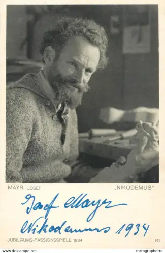 A6096 Josef Mayr, who portrayed "Nikodemus" in the Oberammergau Passion Play