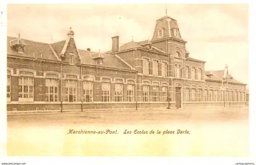 A6096 Marchienne-au-Pont ecole, Belgium repro postcard