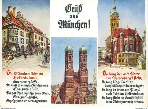A5775 Germany Gruss aus Munchen souvenir multi view