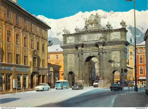 A5772 Austria Innsbruck Tirol Triumphpforte gegen di Nordkette