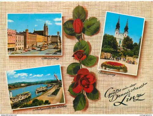 A5772 Austria Grusse aus der Donaustadt Linz multi view souvenir