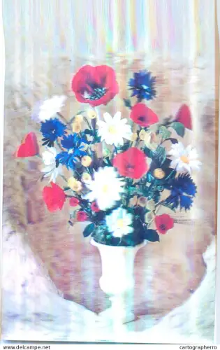 A5770 Colourful floral vase arrangement painting