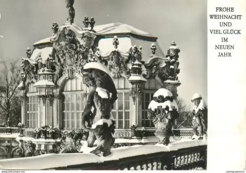 A5770 Germany Dresden Zwinger Wallpavillon winter holidays greetings