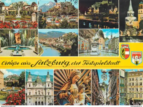 A5769 Austria Grusse aus Festspielstadt Salzburg multi view souvenir