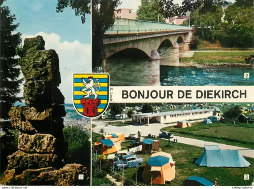 A5769 Luxembourg Bonjour de Diekirch multi view souvenir
