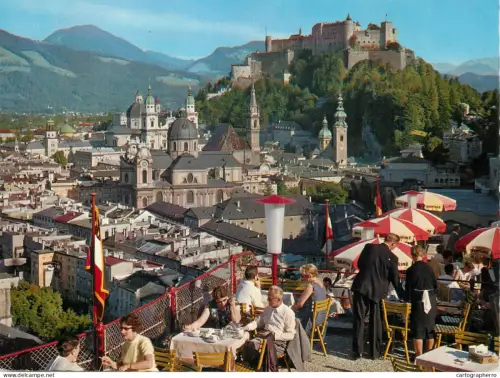 A5769 Austria Festspielstadt Salzburg cityscape vom Grand Cafe Winkler