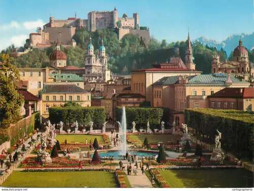 A5769 Austria Salzburg Mirabellgarten mit Hohensalzburg