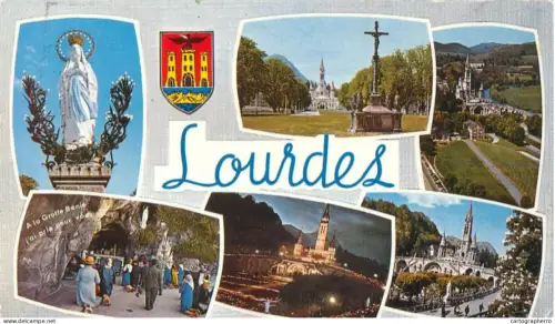 A5769 France Souvenir de Lourdes Hautes Pyrenees multi view