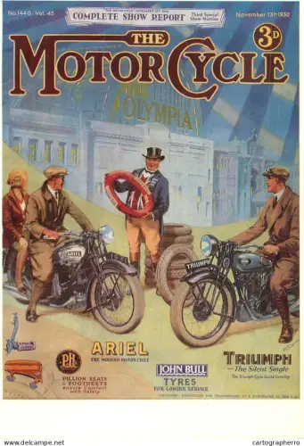 A6210 Cover of "The Motor Cycle" magazine's "Third Special Show Number" advertising poster modern postcard