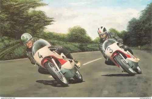 A6210 Ulster Grand Prix in 1967 riders Bill Ivy and Phil Read Yamaha 125cc bikes