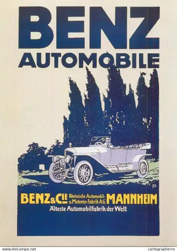 A6210 Advertisement poster for Benz Automobile modern postcard