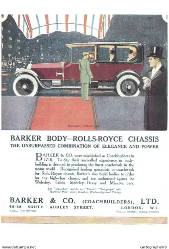A6210 Advertisement for a luxury car featuring a Barker limousine body mounted on a Rolls-Royce chassis 1993