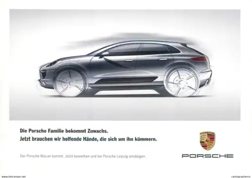 A6210 Advertisement postcard for the Porsche Macan