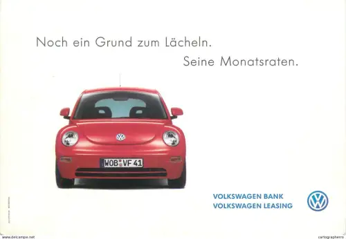 A6210 Volkswagen New Beetle postcard
